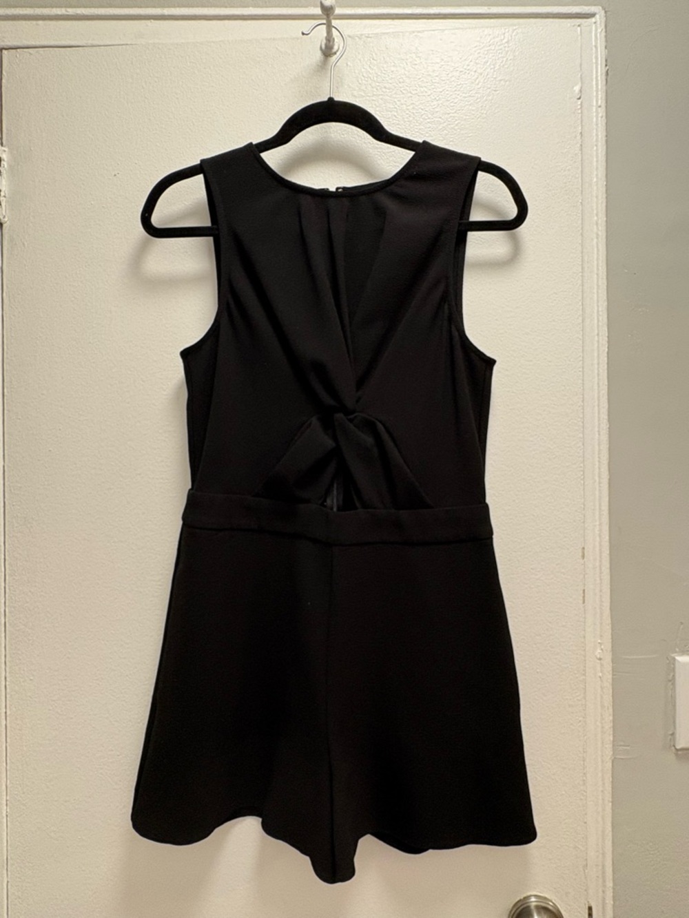 Sleeveless Black Romper with cut out